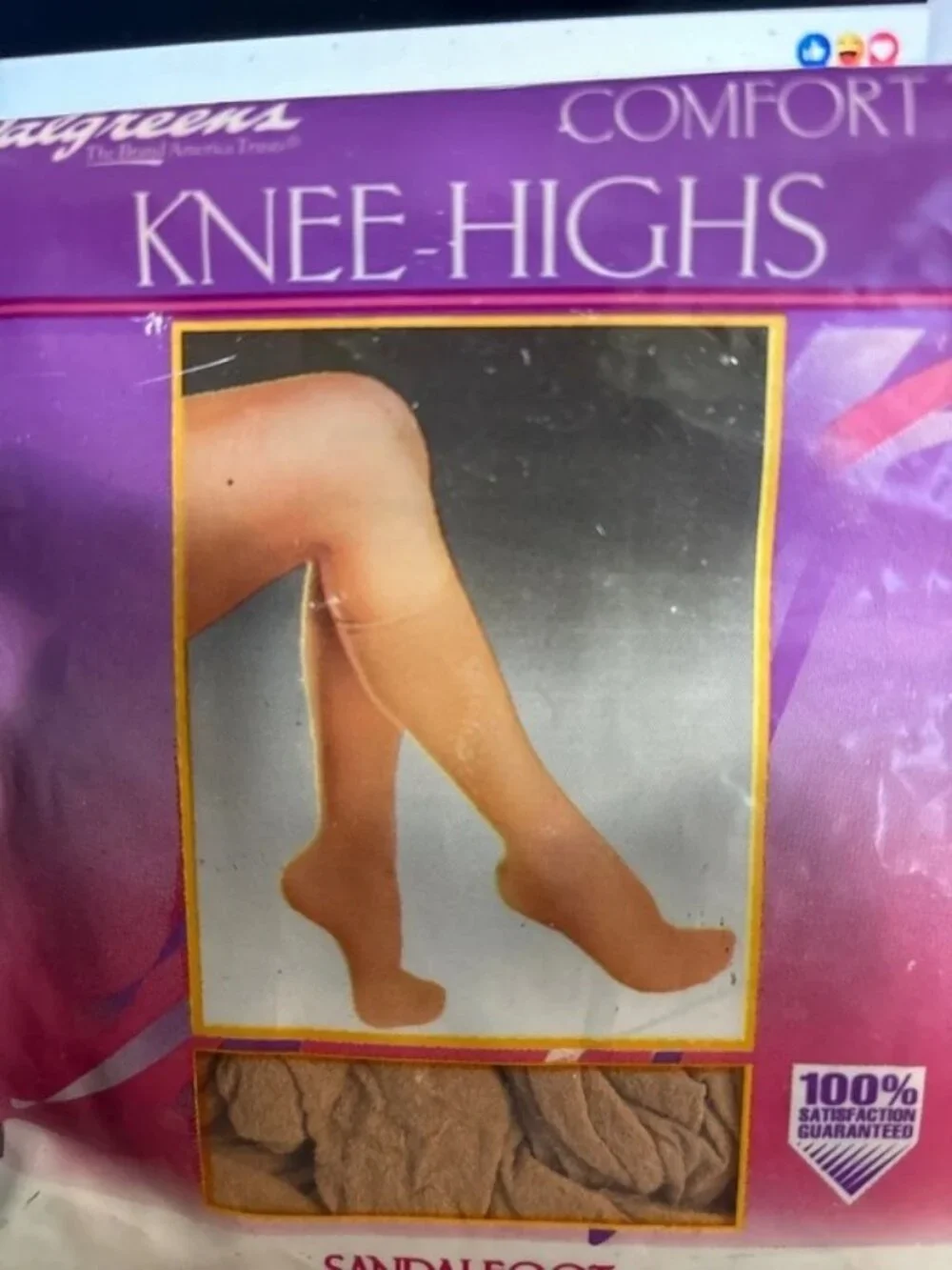 Womens Knee-Highs Comfort Top Sandalfoot NUDE Fits 8 1/2-11 1 Size 2 1 Each New